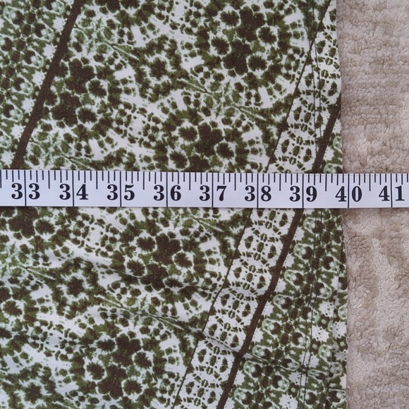 CB Established 1962 Boho Maxi Y2K Skirt L Green Pattern A-Line - Picture 12 of 12